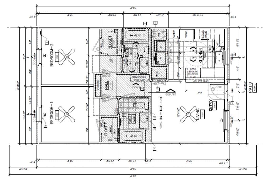 2 Bedrooms, 2 Bathrooms floor plan at Ark in the Valley