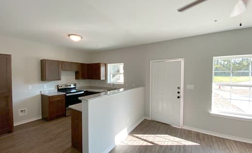 Apartment entry and exterior details at Ark in the Valley